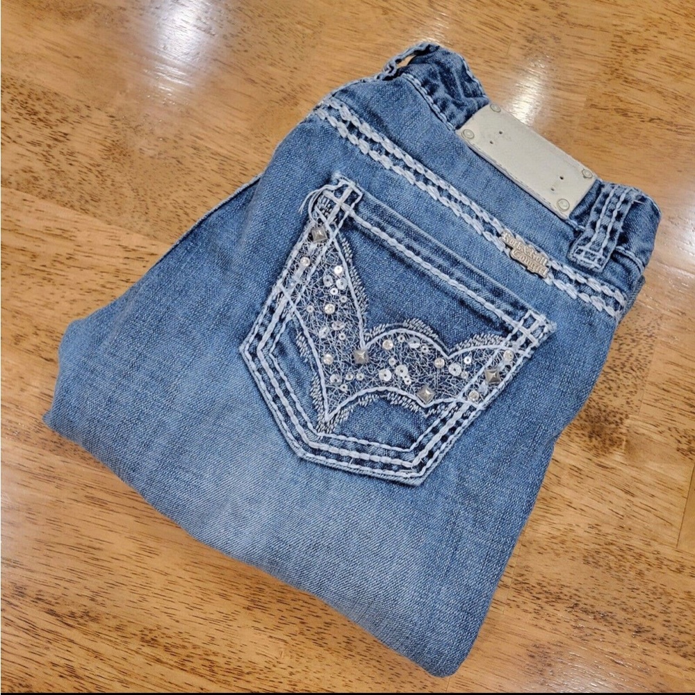 Rock & Roll Denim Cowgirl Mid Rise Bootcut (27 X 34) Women's Denim Jeans.